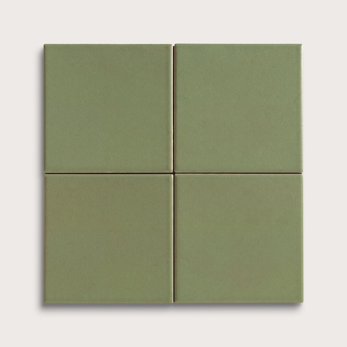 Cactus Green ceramic tile, 4 by 4 inches, matte finish