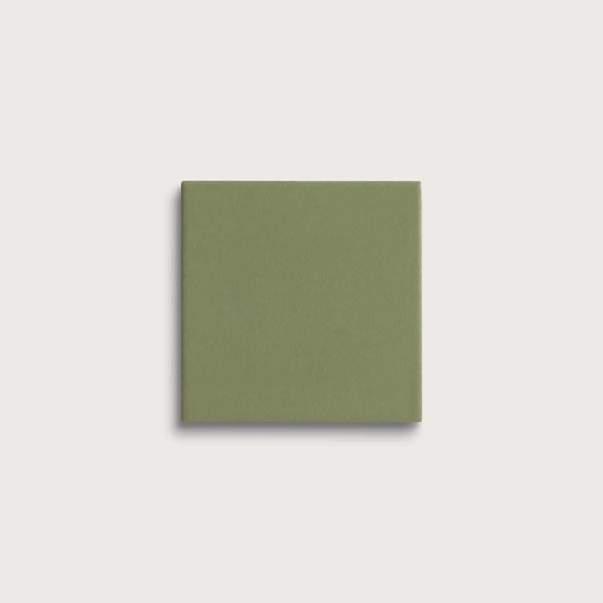 Cactus Green ceramic tile, 4 by 4 inches, matte finish