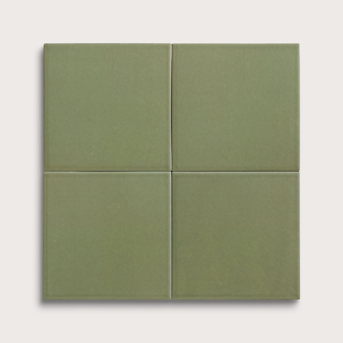 Cactus Green ceramic tile, 6 by 6 inches, matte finish