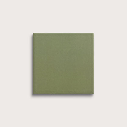 Cactus Green ceramic tile, 6 by 6 inches, matte finish