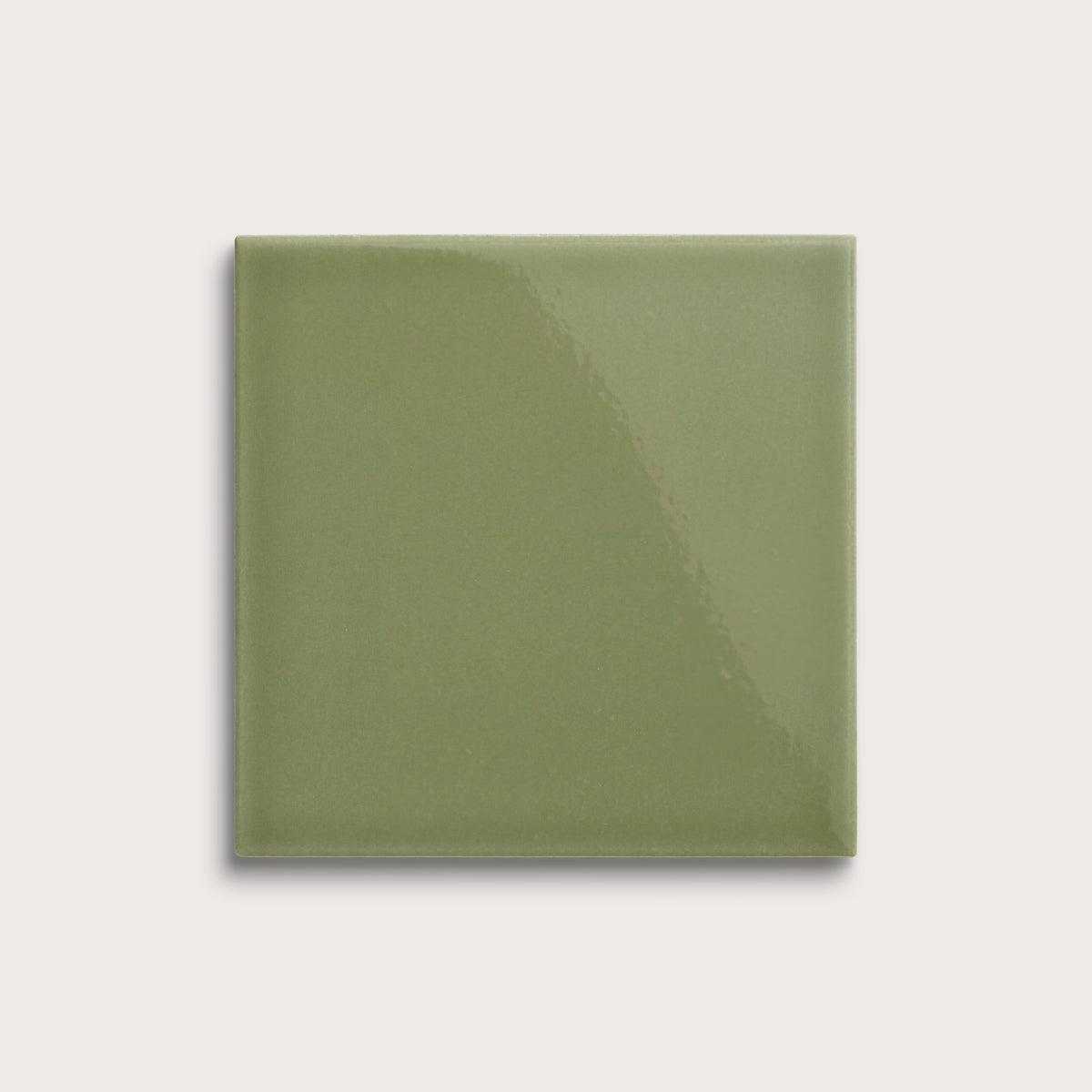 Cactus Green ceramic tile, 8 by 8 inches, gloss finish