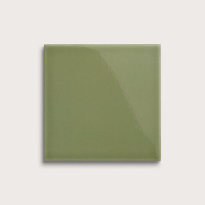 Cactus Green ceramic tile, 8 by 8 inches, gloss finish