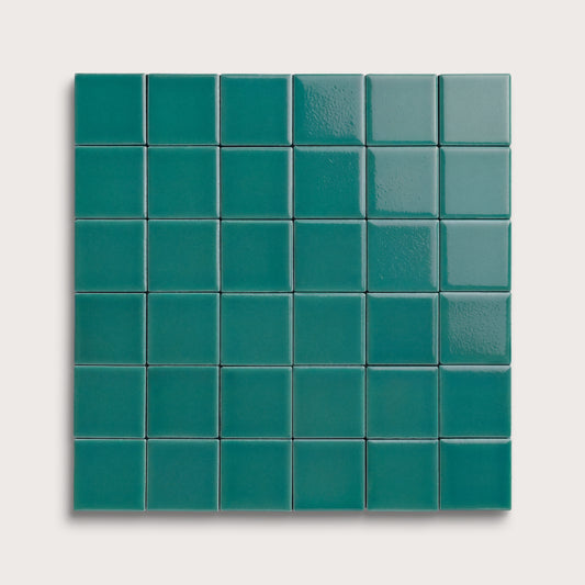 Cenote ceramic tile, 2 by 2 inch mosaic, gloss finish