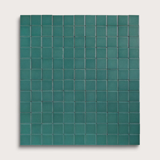 Cenote ceramic tile, 2 by 2 inch mosaic, matte finish