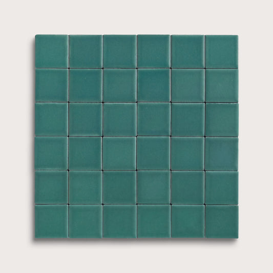 Cenote ceramic tile, 2 by 2 inch mosaic, matte finish