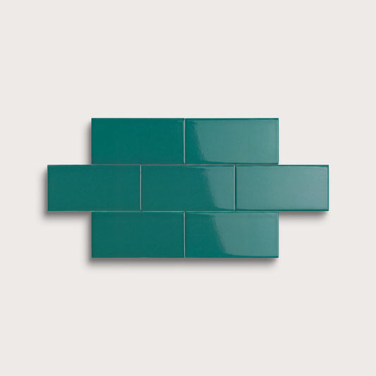 Cenote ceramic tile, 2 by 4 inches, gloss finish
