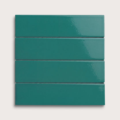 Cenote ceramic tile, 2 by 8 inches, gloss finish