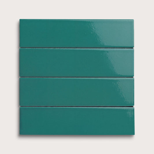 Cenote ceramic tile, 2 by 8 inches, gloss finish