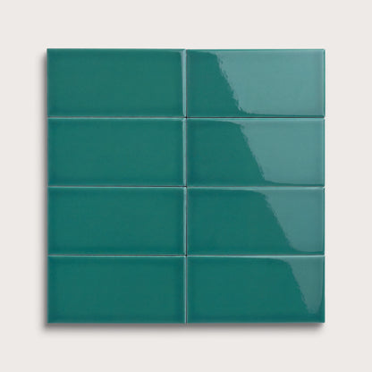 Cenote ceramic tile, 3 by 6 inches, gloss finish