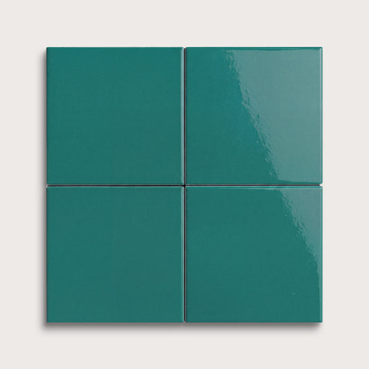 Cenote ceramic tile, 4 by 4 inches, gloss finish