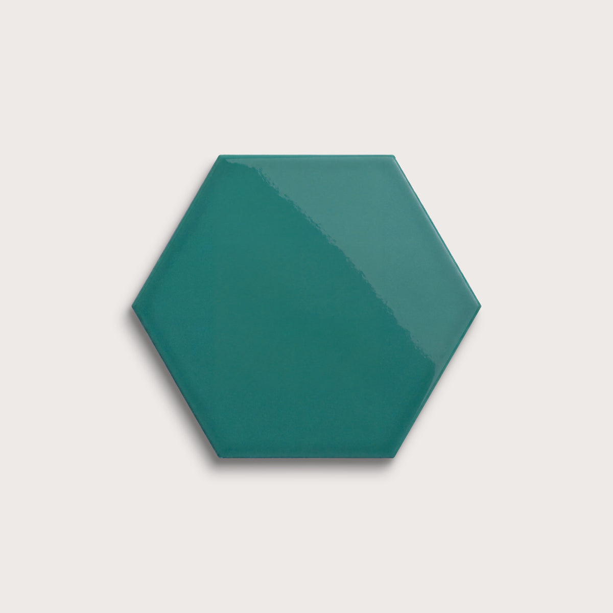Cenote ceramic tile, 8 inch hex, gloss finish