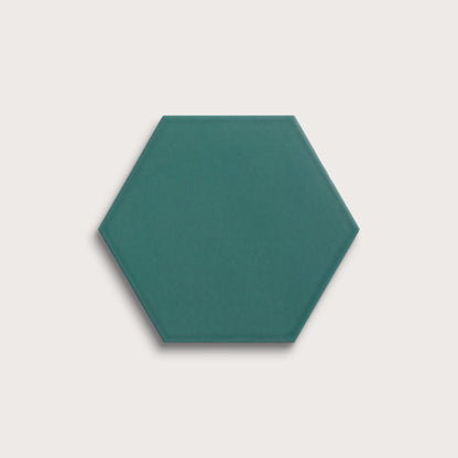 Cenote ceramic tile, 8 inch hex, matte finish