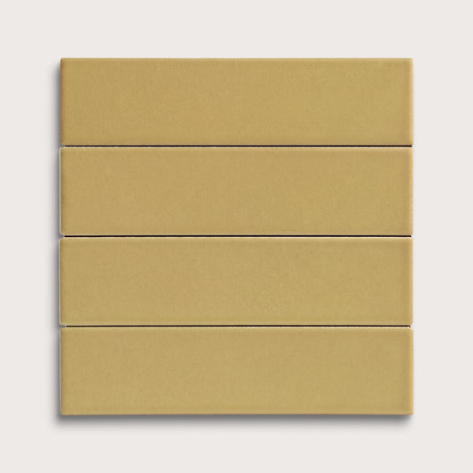 Citron ceramic tile, 2 by 8 inches, matte finish