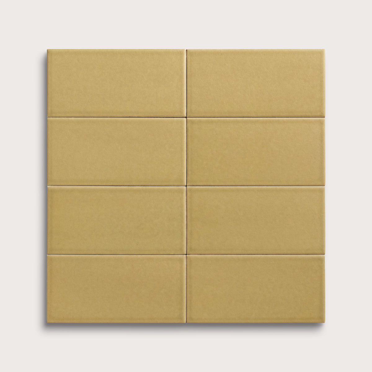 Citron ceramic tile, 3 by 6 inches, matte finish