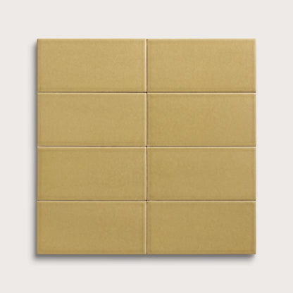 Citron ceramic tile, 3 by 6 inches, matte finish