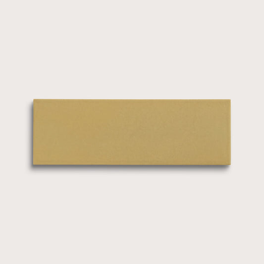 Citron ceramic tile, 4 by 12 inches, matte finish