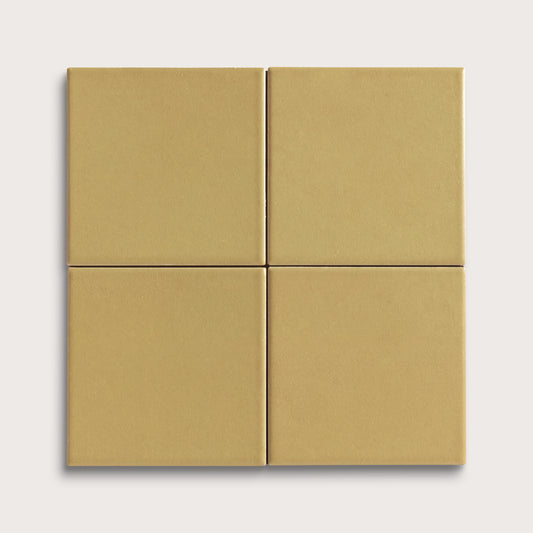Citron ceramic tile, 4 by 4 inches, matte finish