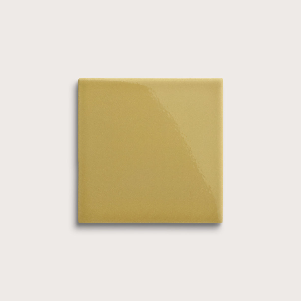 Citron ceramic tile, 6 by 6 inches, gloss finish