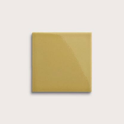 Citron ceramic tile, 6 by 6 inches, gloss finish