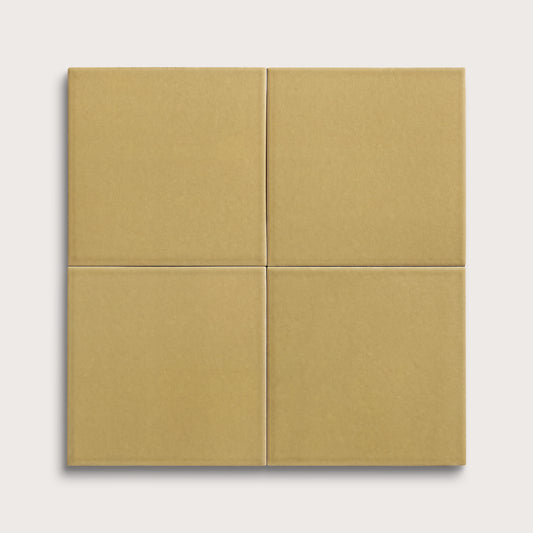 Citron ceramic tile, 6 by 6 inches, matte finish