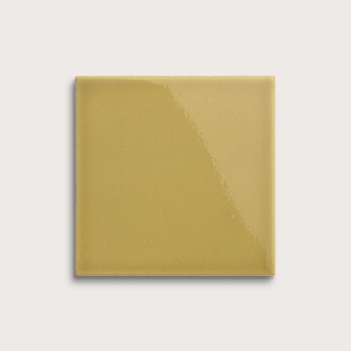 Citron ceramic tile, 8 by 8 inches, gloss finish