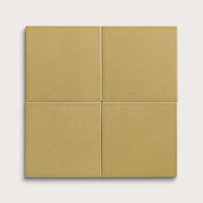 Citron ceramic tile, 8 by 8 inches, matte finish