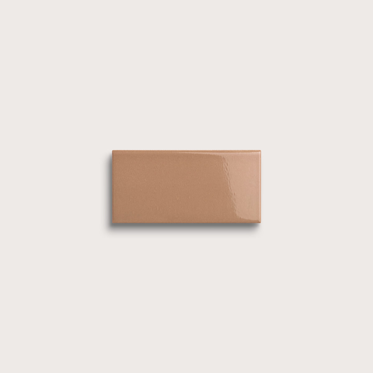 Clay ceramic tile, 2 by 4 inches, gloss finish