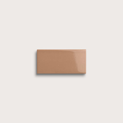 Clay ceramic tile, 2 by 4 inches, gloss finish