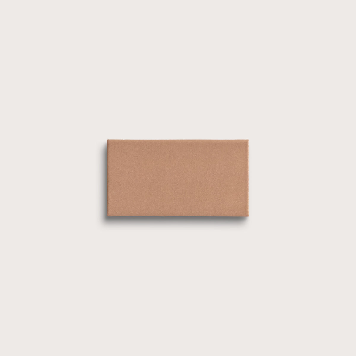 Clay ceramic tile sample, matte finish