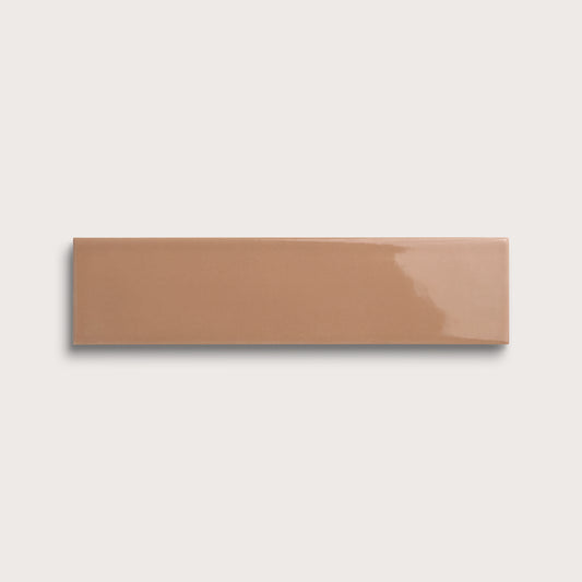 Clay ceramic tile, 3 by 12 inches, gloss finish
