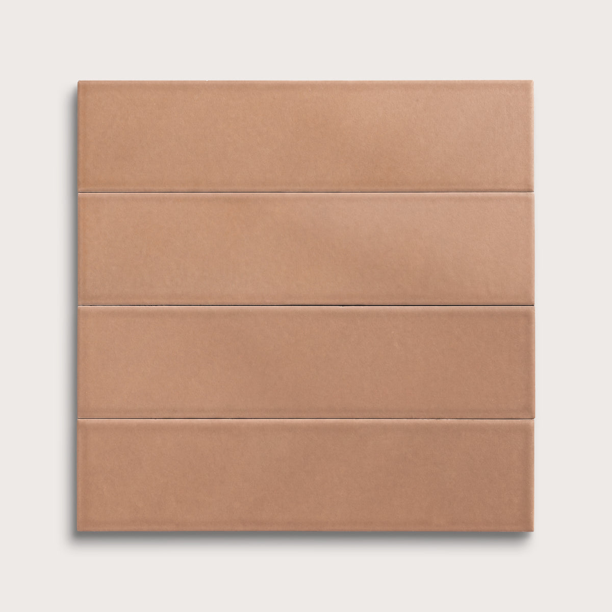 Clay ceramic tile, 3 by 12 inches, matte finish