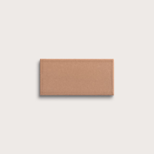 Clay ceramic tile, 3 by 6 inches, matte finish
