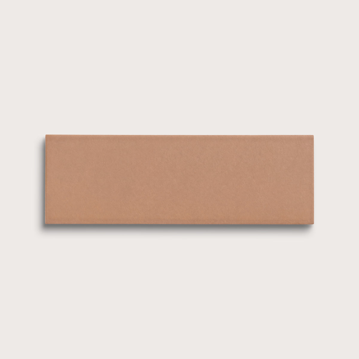 Clay ceramic tile, 4 by 12 inches, matte finish