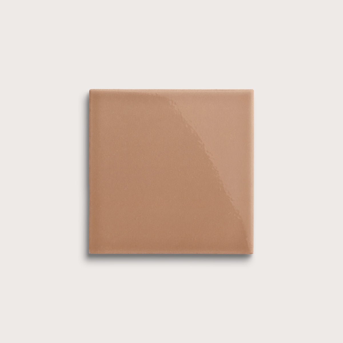 Clay ceramic tile, 6 by 6 inches, gloss finish