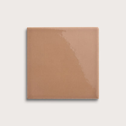 Clay ceramic tile, 8 by 8 inches, gloss finish