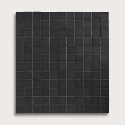 Deep Black ceramic tile, 2 by 2 inch mosaic, matte finish