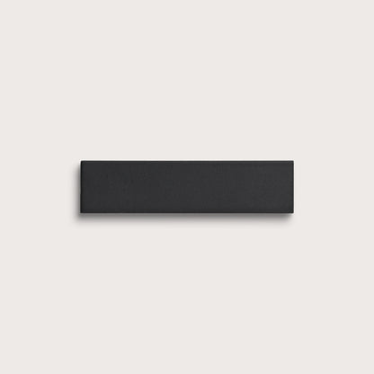 Deep Black ceramic tile, 2 by 8 inches, matte finish