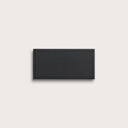 Deep Black ceramic tile, 3 by 6 inches, matte finish