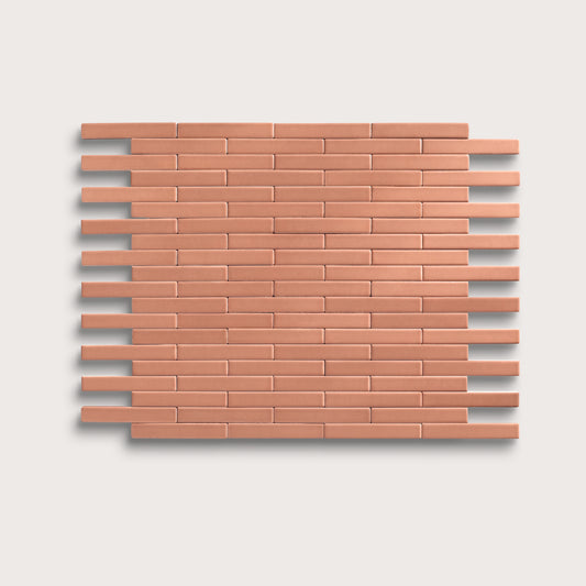 Dusk ceramic tile, 1 by 6 inch subway mosaic, matte finish