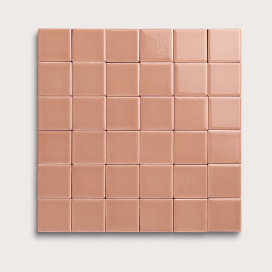 Dusk ceramic tile, 2 by 2 inch mosaic, gloss finish