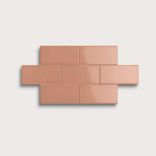 Dusk ceramic tile, 2 by 4 inches, gloss finish