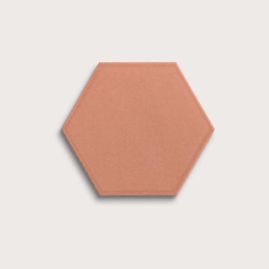 Dusk ceramic tile, 8 inch hex, matte finish