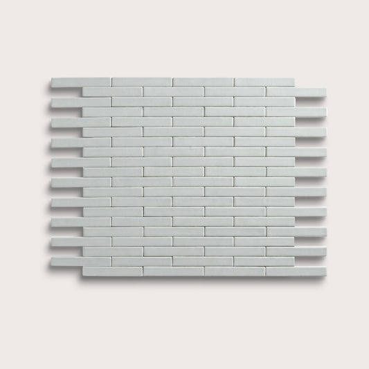 Echo ceramic tile, 1 by 6 inch subway mosaic, matte finish