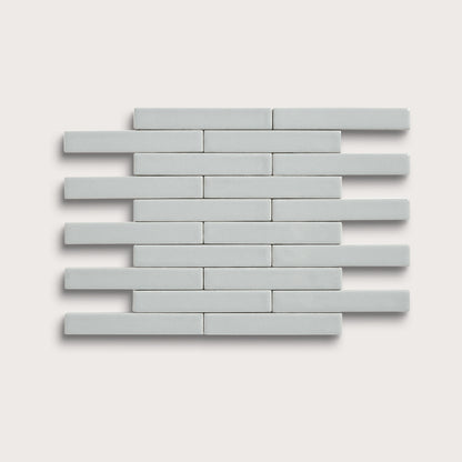Echo ceramic tile, 1 by 6 inch subway mosaic, matte finish