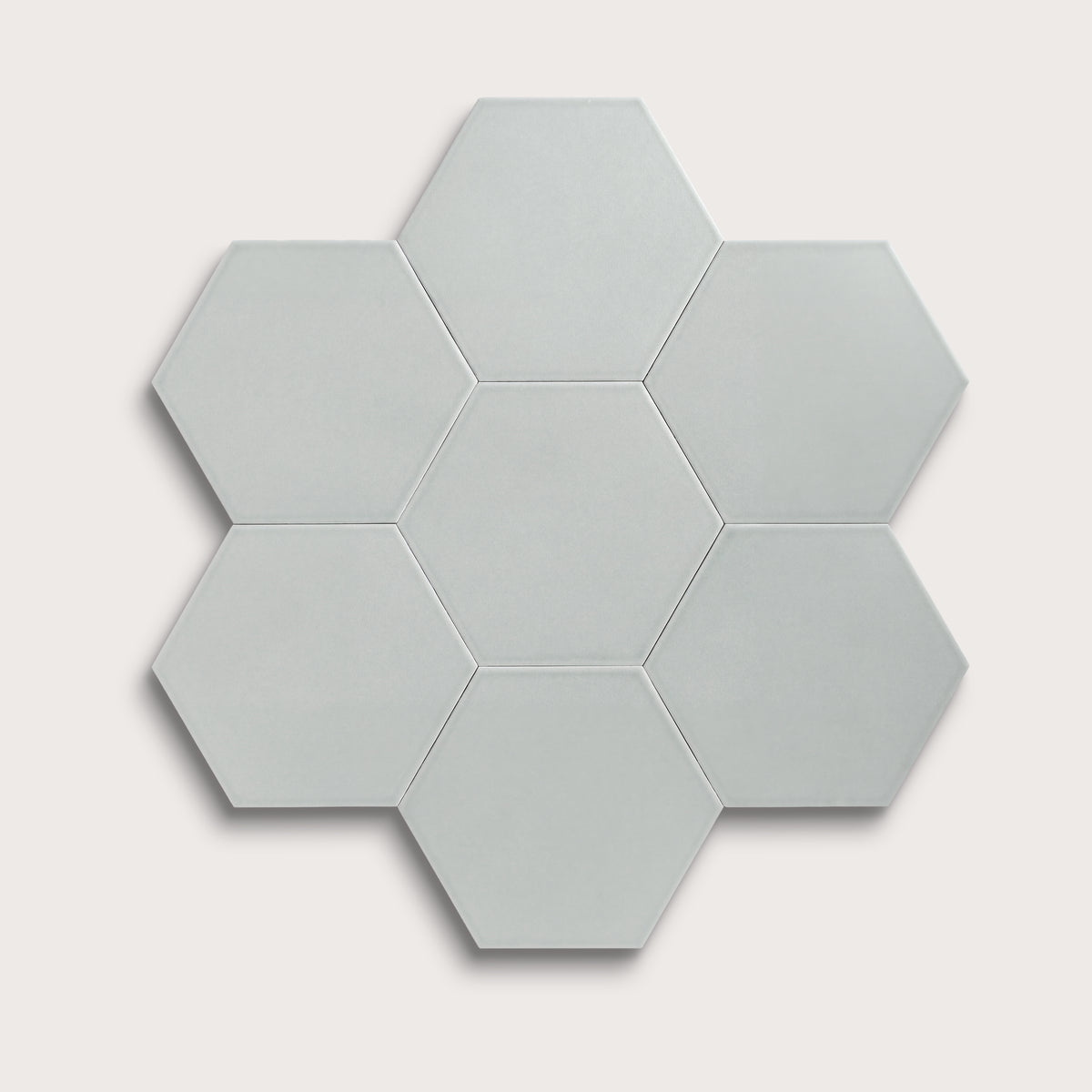 Echo ceramic tile, 8 inch hex, matte finish