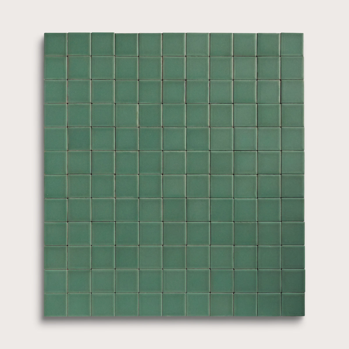 Evergreen ceramic tile, 2 by 2 inch mosaic, matte finish
