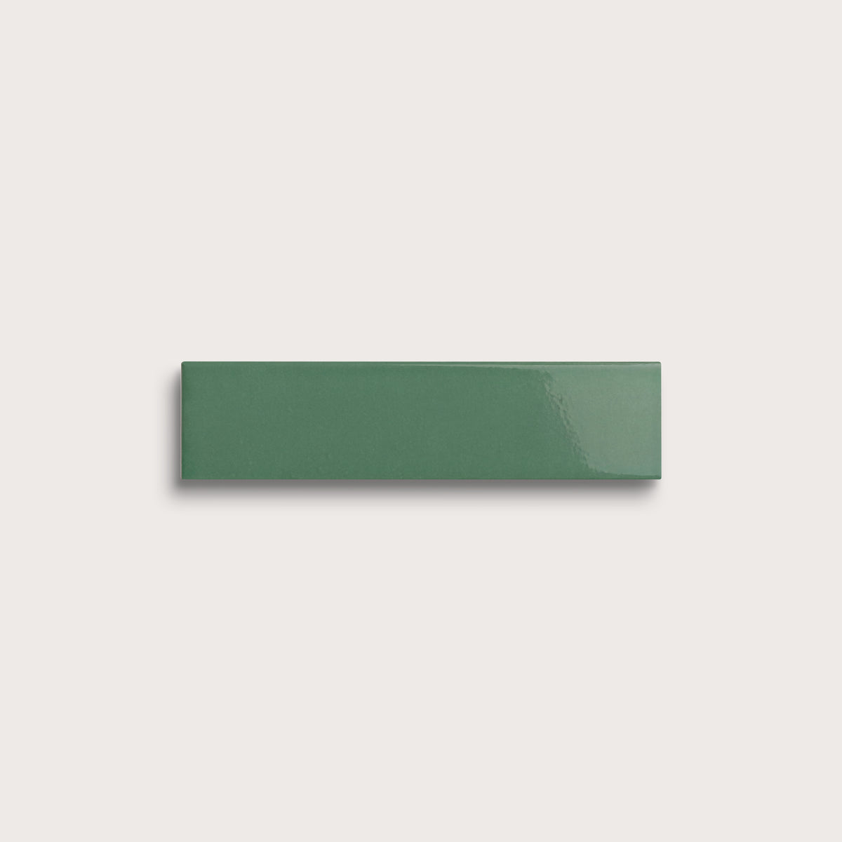 Evergreen ceramic tile, 2 by 8 inches, gloss finish