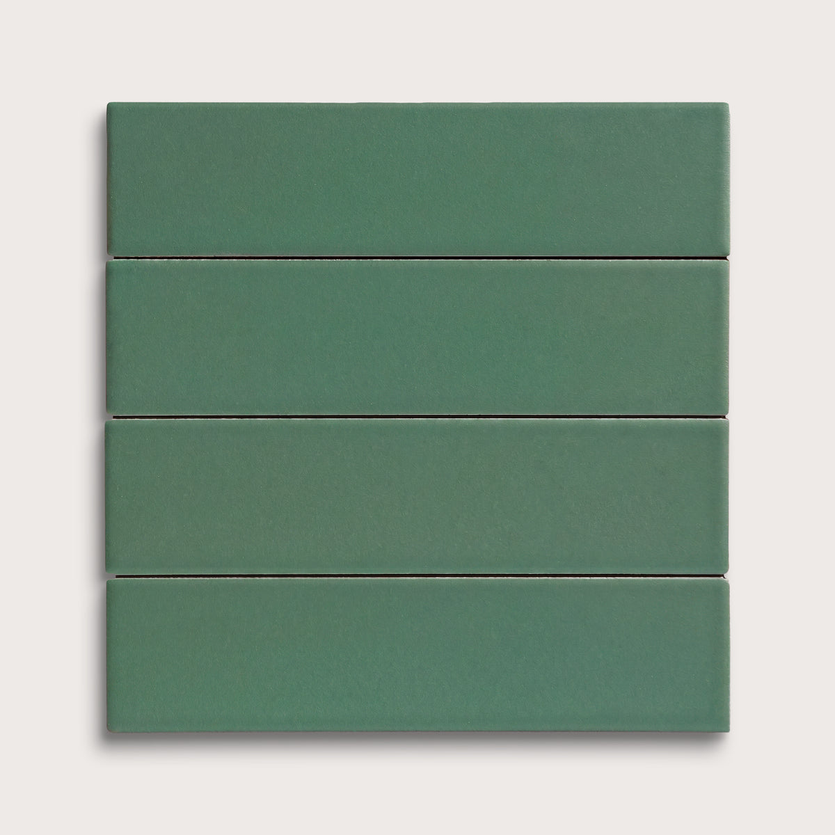 Evergreen ceramic tile, 2 by 8 inches, matte finish