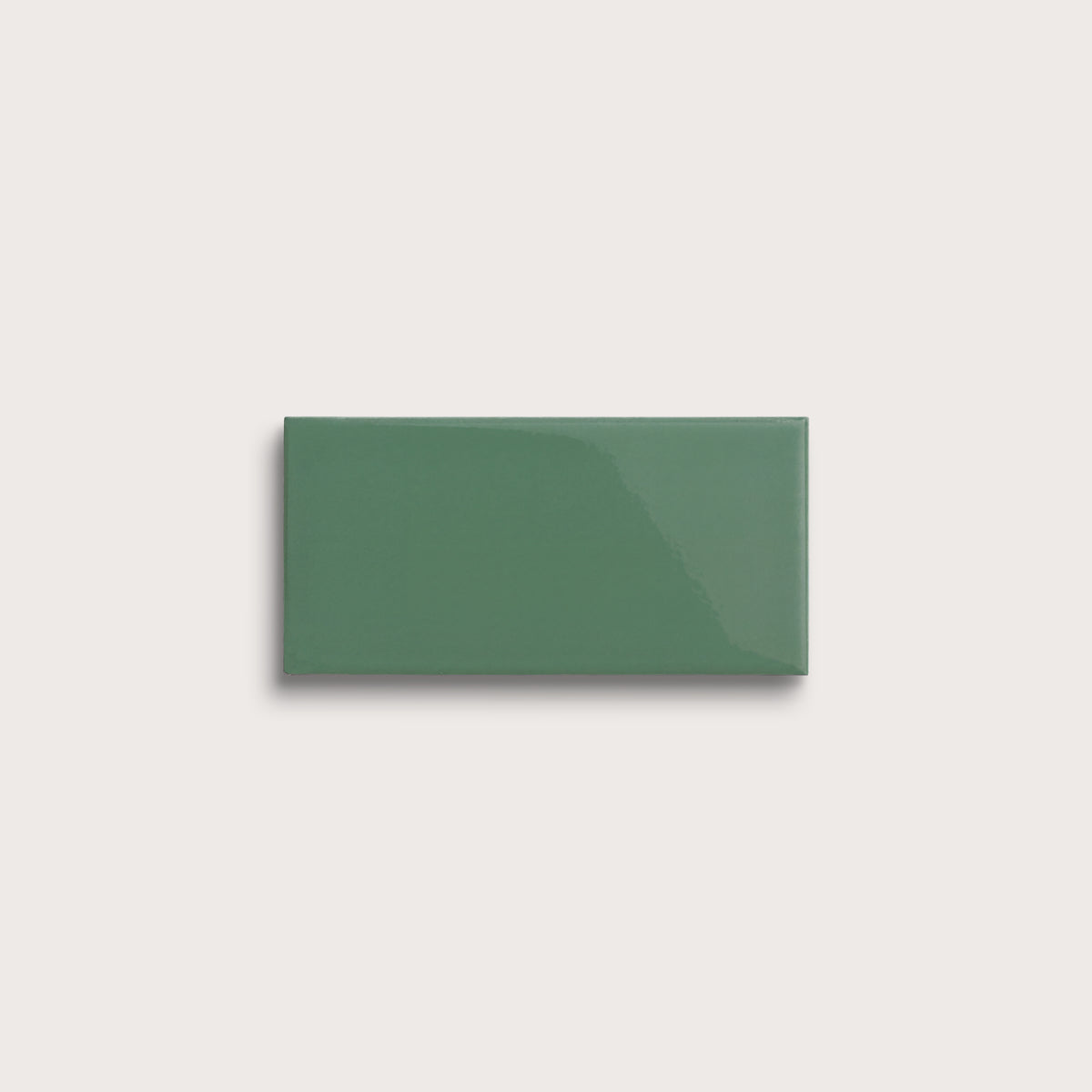 Evergreen ceramic tile, 3 by 6 inches, gloss finish