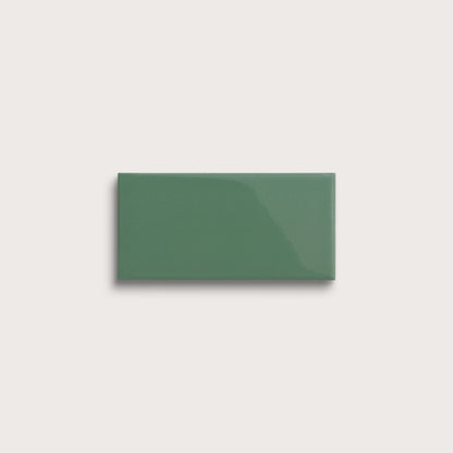Evergreen ceramic tile, 3 by 6 inches, gloss finish